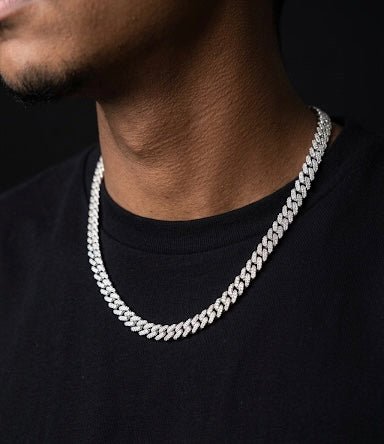 18K Gold Plated 925 Silver Moissanite Cuban Link Chain - AUREA VIII