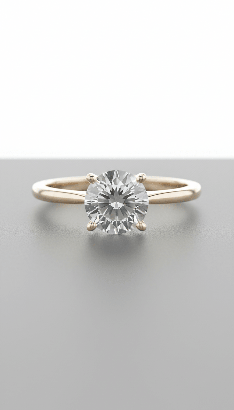 Anillo solitario de moissanita en plata 925 - AUREA VIII