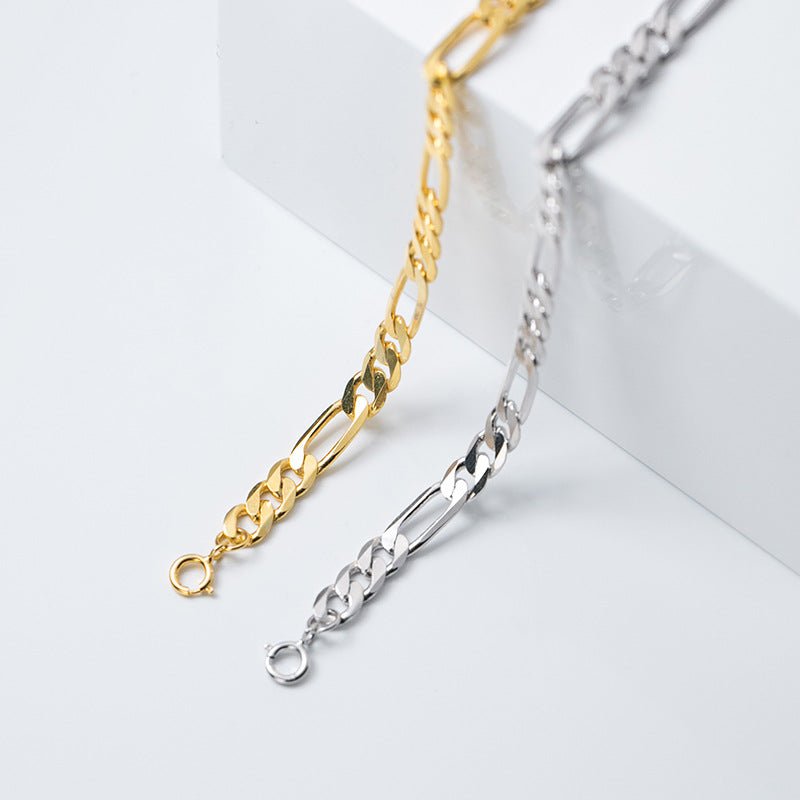 Chain link buckle s925 silver bracelet - AUREA VIII