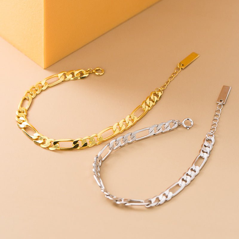 Chain link buckle s925 silver bracelet - AUREA VIII