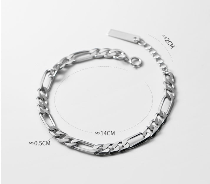 Chain link buckle s925 silver bracelet - AUREA VIII