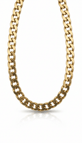 Collar cadena tipo curb bañado en oro - AUREA VIII