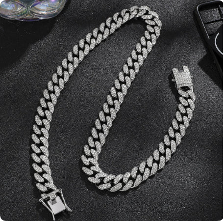 Cuban Bracelet Diamond Cuban Link Chain Hiphop Jewelry - AUREA VIII