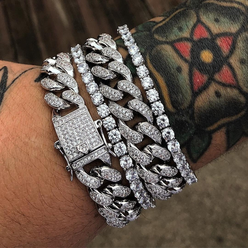 Cuban Bracelet Diamond Cuban Link Chain Hiphop Jewelry - AUREA VIII