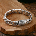 Engraved Tangcao Cuban Link Bracelet | Solid 925 Sterling Silver" - AUREA VIII