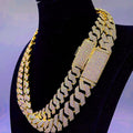 Heavy Moissanite Cuban Link Chain | Solid 925 Silver" - AUREA VIII